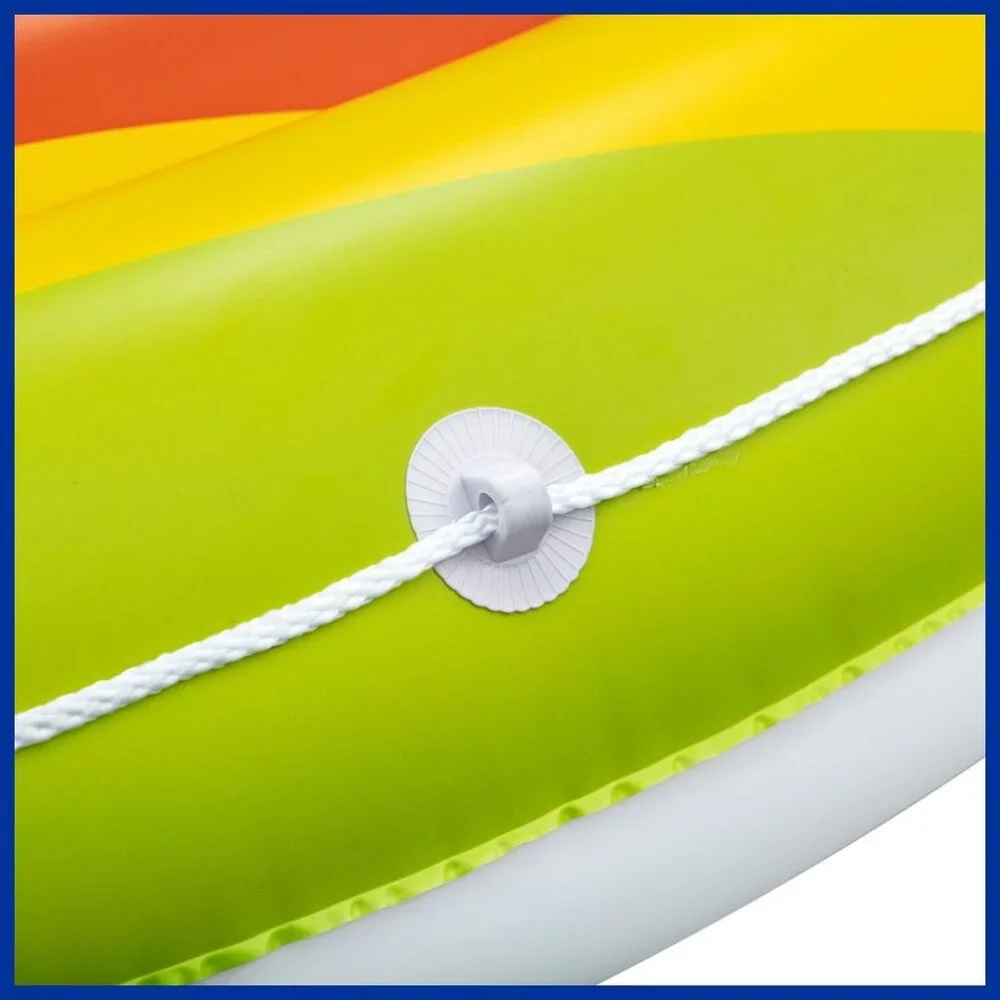 NIB Rainbow Dreams Pool Island 2-Person Inflatable Float/Raft by H2OGO! 64"x58" - Picture 9 of 10